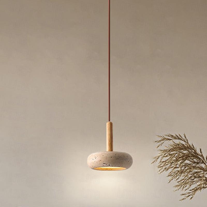 LED Pendant Light 15 cm 1-Light 3-Light 3 Light Color Pendant Lantern Design Pendant Light Wood Geometrical Vintage Living Room Bedroom Dining Room 110-240V4