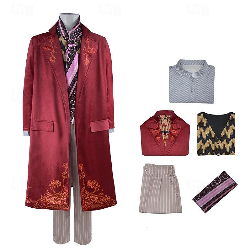 Charlie and the Chocolate Factory Wonka Willy Wonka Cosplay Costume Outfits Cosplay Movie Cosplay for Men's Boys Kid's Adults' Masquerade2