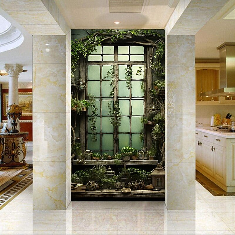 Wall Mural Wallpaper Mural Upperstairs Door Cover Porch Wall Covering Sticker Peel and Stick Removable PVC/Vinyl Material Self Adhesive/Adhesive Required Wall Decor for Living Room, Kitchen, Bathroom4