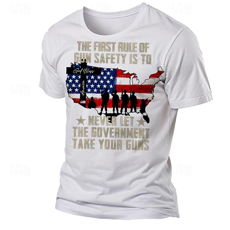 Veterans Day Men's Patriot Patriotic Veteran Graphic American Flag Soldier T shirt Short Sleeve T shirt 3D Print Crew Neck Shirt Daily Casual Street Style Sports Outdoor Holiday Going out Black3