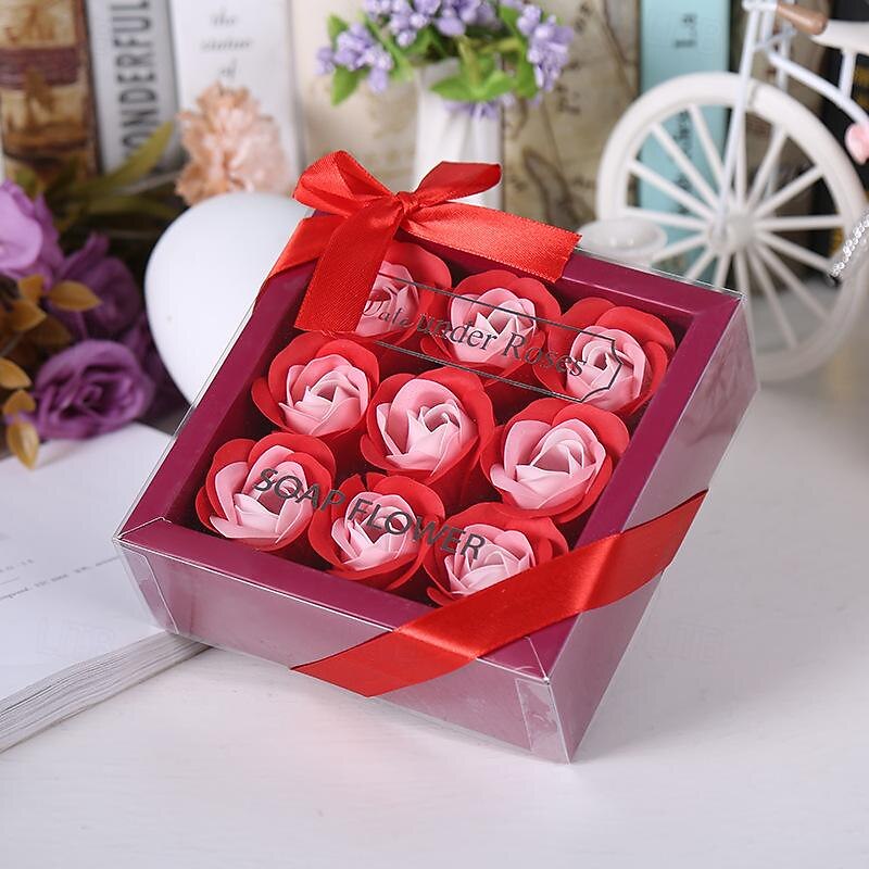 Women's Day Gifts Soap Flower Rose Eternal Flower Gift Box Creative Women's Day Mother's Day Gifts for GirlsSoap Flower Decoration Simulation Flower Hand Gift Small Gift Mother's Day Gifts for MoM2