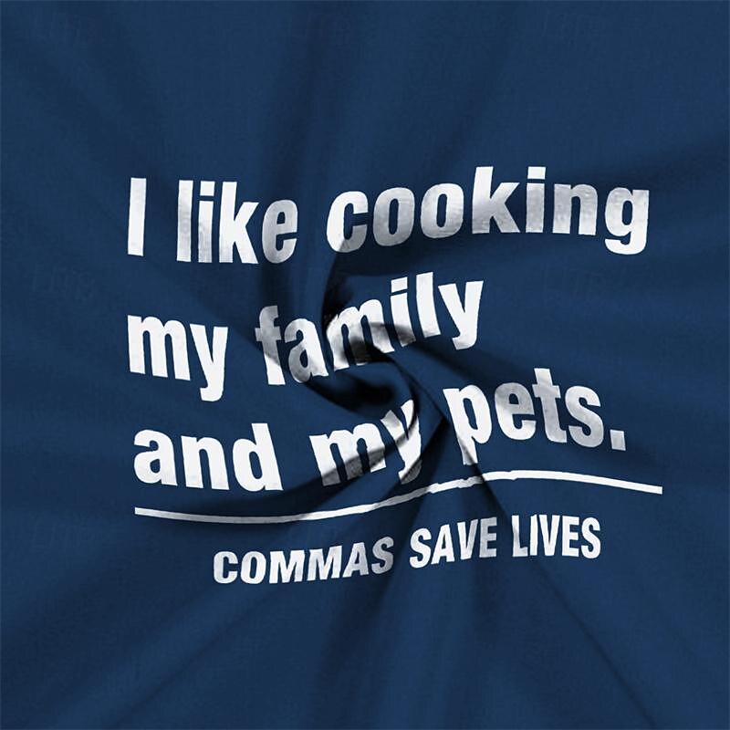 Men's I like Cooking My Family and My Pets T Shirt Short Sleeve T shirt 3D Print Crew Neck Shirt Daily Designer Street Style Sports Outdoor Holiday Going out Black Brown Dark Blue Spring & Summer2