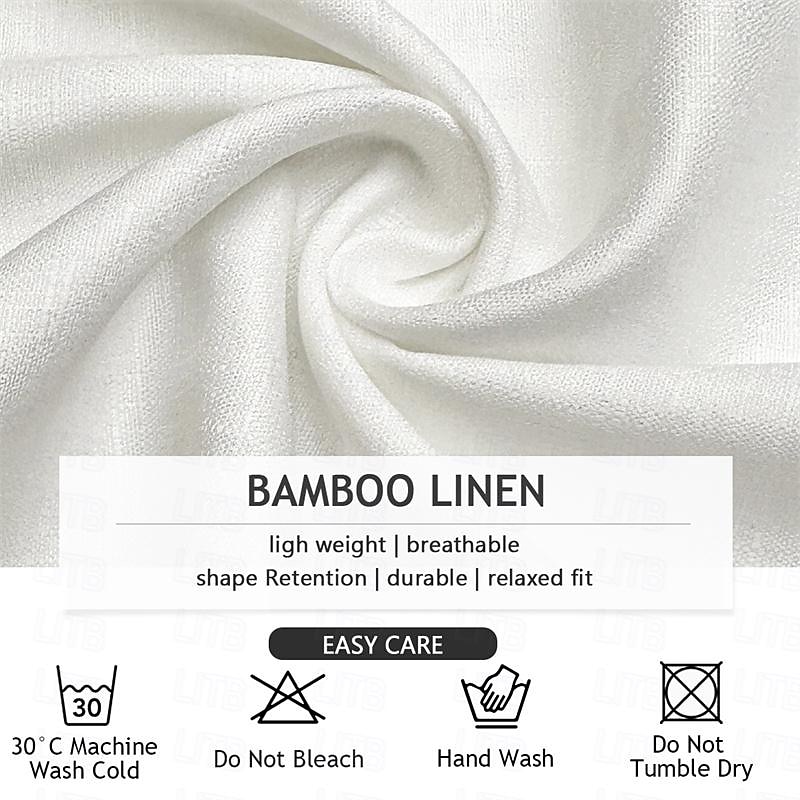 Men's Paisley Patchwork Shirt Linen Shirt Summer Hawaiian Shirt Long Sleeve Tribal Vacation Daily Wear Going out Spring &  Fall Stand Collar Buttons Print Orange4