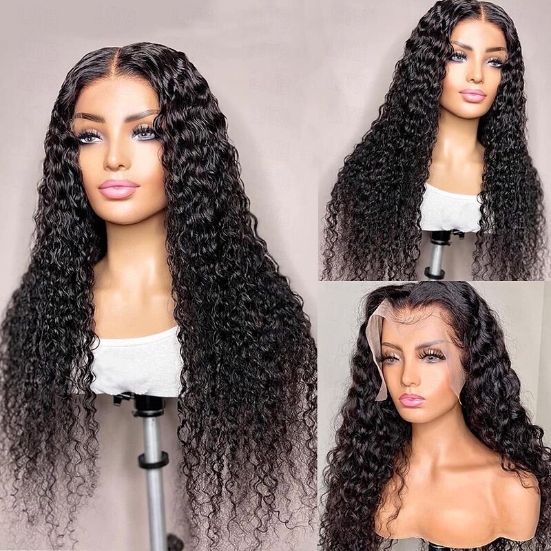 13x4 Lace Front Wig Water Wave Lace Closure Wig Wear And Go Glueless Wig Human Hair Ready to Wear Curly HumanHair Wigs For Women3