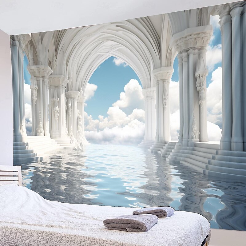Heaven Palace Hanging Tapestry Wall Art Large Tapestry Mural Decor Photograph Backdrop Blanket Curtain Home Bedroom Living Room Decoration3