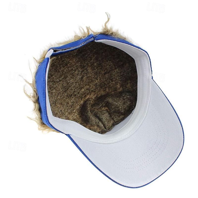 Trendy Men's Wig Cap Baseball Cap Ins Style Duckbill Cap Creative And Versatile Sunshade Hat Golf Hat4