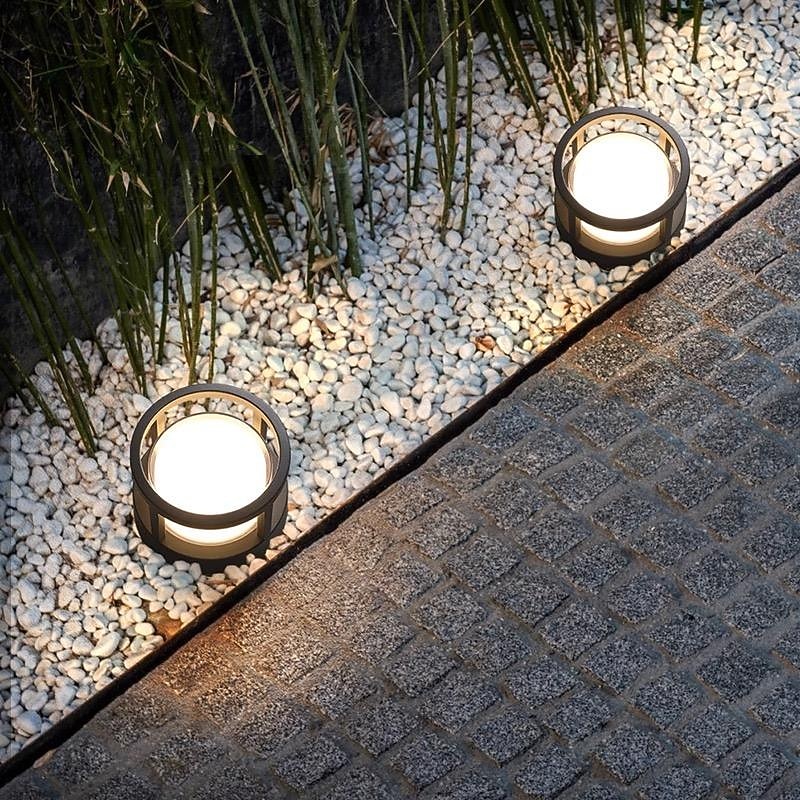 LED Bollard Light for Outdoor,Modern Design Garden Pillar Light,IP65 Waterproof Path Light,Outside wall lights,Balcony Ceiling light,3000K Warm White,Black4