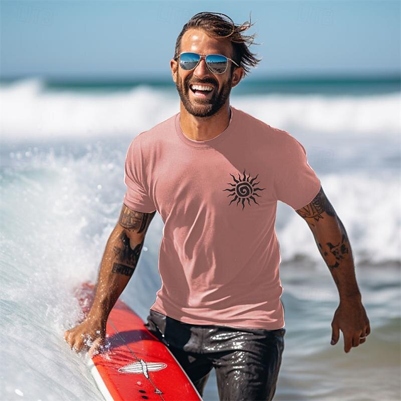 Men's Graphic Animal Shark T Shirt Short Sleeve T shirt 3D Print Crew Neck Shirt Daily Hawaiian Resort Style Sports Outdoor Holiday Going out White Light Green Pink Spring & Summer Clothing Apparel S2