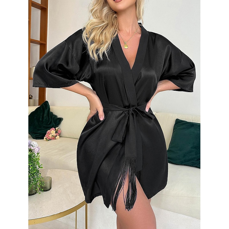 Adults' Solid Color Bathrobe Pajamas Nightwear Onesie Pajamas Kigurumi Pajamas For Women's Dailywear Causal Cartoon4