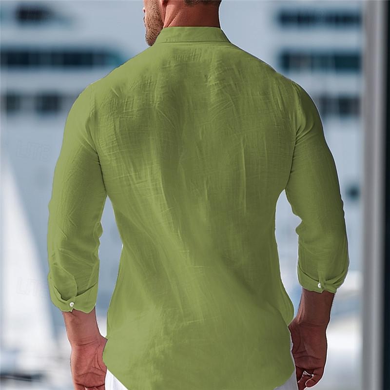 Men's Tropical Palm Tree Turtle Summer Hawaiian Shirt Aloha Shirt Printed Shirts Long Sleeve Shirt Turndown Hawaiian Resort Vacation Going out Beach Black White Green S M L2