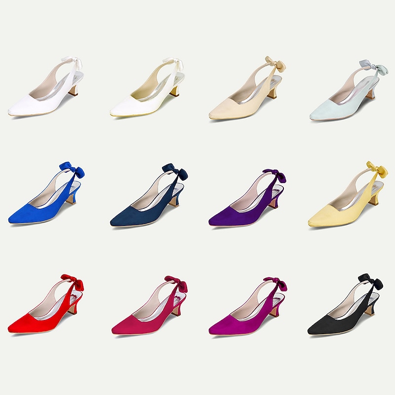 White Slingback Heels with Bow Detail for Women - Elegant Wedding and Formal Shoes4