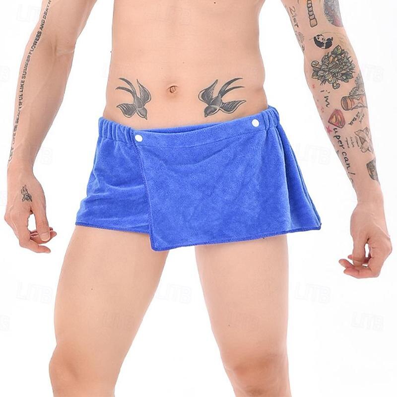 Men's Shorts, Household Absorbent and Wearable Towel Pants, Beach Sexy Bath Skirt, Ultra-Fine Fiber Anti Glare2