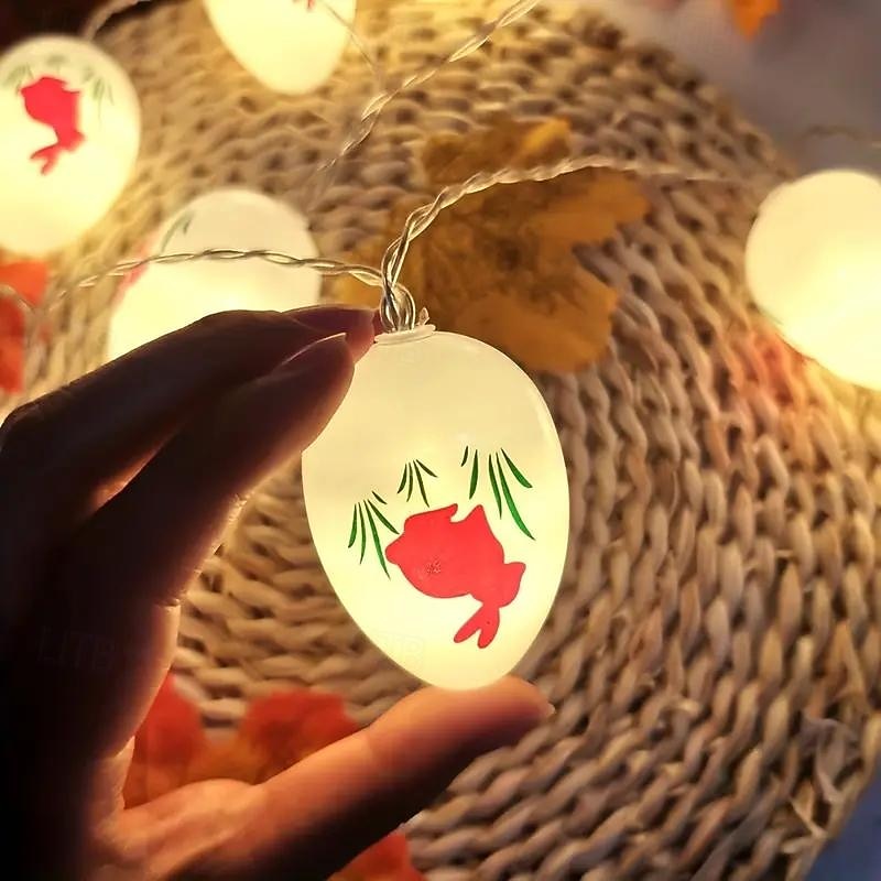 Easter Egg String Lights 1.5m 10LEDs Egg Rabbit Chicks LED Fairy String Lights Battery Powered for Easter Yard Party Indoor Outdoor Home Decorations4