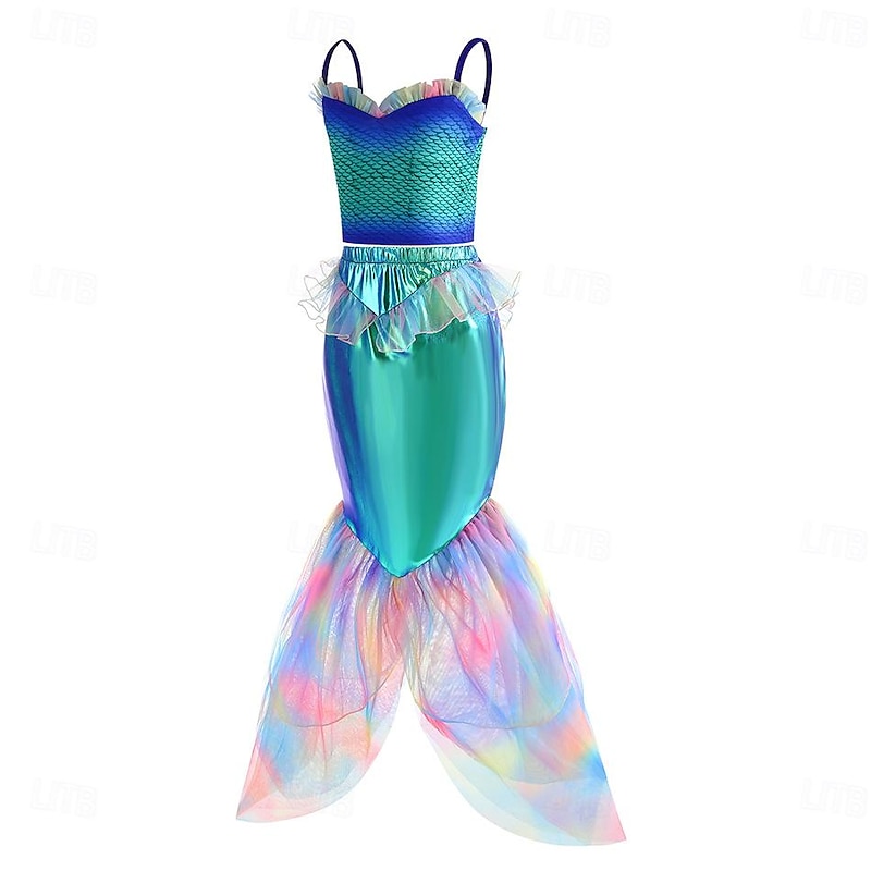 Little Mermaid Princess Ariel Cosplay Costume Outfits Cosplay Movie Cosplay for Girls' Kid's Masquerade3