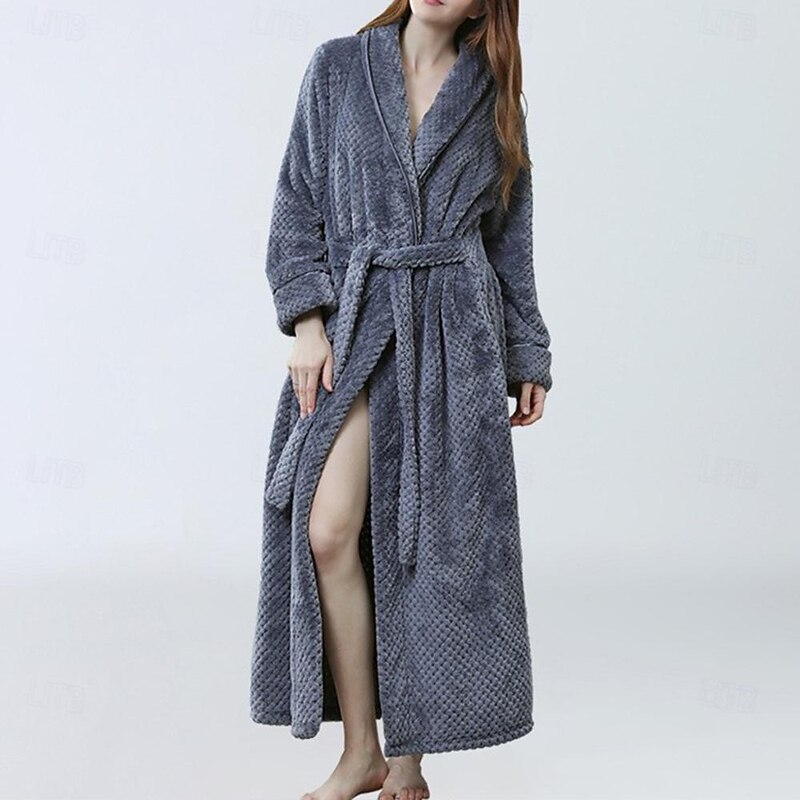 Adults' Solid Color Bathrobe Pajamas Nightwear Onesie Pajamas Kigurumi Pajamas Pajamas For Women's Dailywear Causal Cartoon3