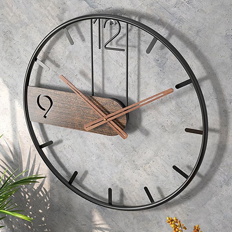 Wall Clock Large for Living Room Decor Decorative Silent Non Ticking Battery Operated Analog Metal Wall Clocks for KitchenBedroomOfficeDinng Room 40 50 cm3