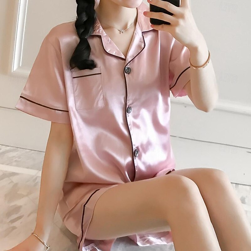 Adults' Solid Color Pajamas Nightwear Onesie Pajamas Kigurumi Pajamas Fashion Casual Daily For Women's Dailywear Cartoon3