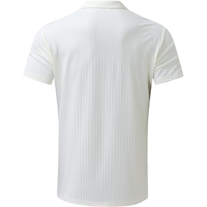 Men's Polo Shirts Muscle Shirt Vacation Work Turndown Quarter Zip Short Sleeve Fashion Classic Style Plain Half Zip Quarter Zip Summer Slim Fit Light Blue Black White Navy Blue Light Grey Apricot4