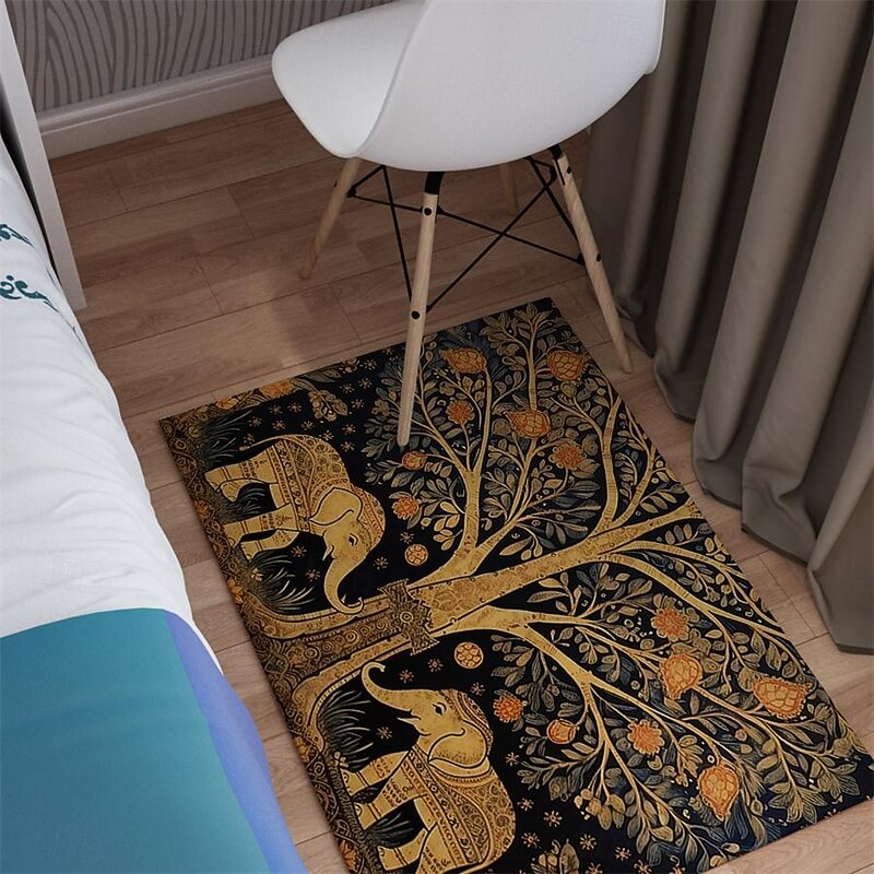 Boho Elephants Area Rug Kitchen Mat Non-Slip Oil Proof Floor Mat Livingroom Rug Indoor Outdoor Mat Bedroom Decor Bathroom Mat Entrance Rug Door Mat2