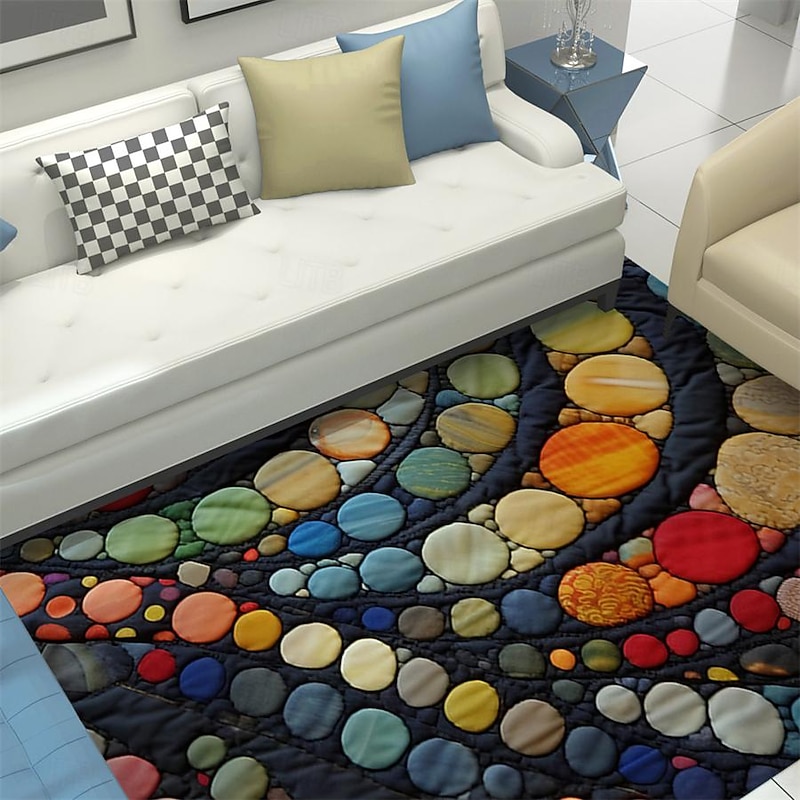 Quilting Art Dots Area Rug Kitchen Mat Non-Slip Oil Proof Floor Mat Livingroom Rug Indoor Outdoor Mat Bedroom Decor Bathroom Mat Entrance Rug Door Mat4