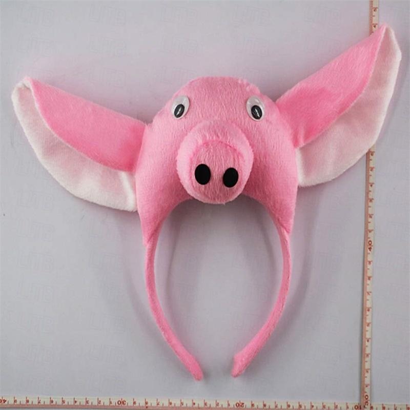 Pig Ears Costume Headband with Bow Tie and Tail Pig Costume Accessory April Fool 's Day Children's Party Decoration Party Cosplay4