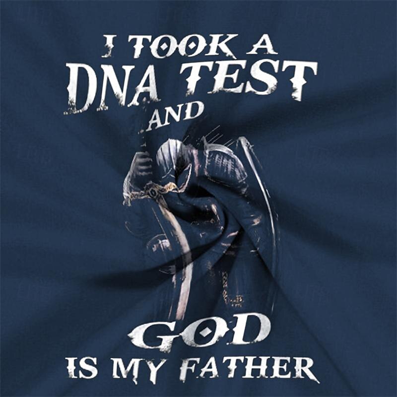 Men's Graphic God is My Father T Shirt Short Sleeve T shirt 3D Print Crew Neck Shirt Daily Designer Street Style Sports Outdoor Holiday Going out Black Navy Blue Brown Spring & Summer Clothing Apparel2