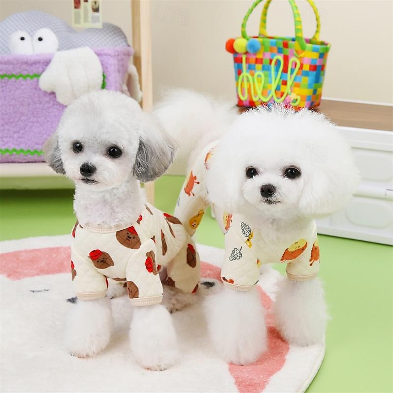 Dog Cat Jumpsuit Adorable Animal Winter Breathable Soft Washable Comfortable Thick Dailywear Bed Casual Daily Weekend Walking Dog Clothing for Cat Dog Husky Labrador Alaskan Malamute2