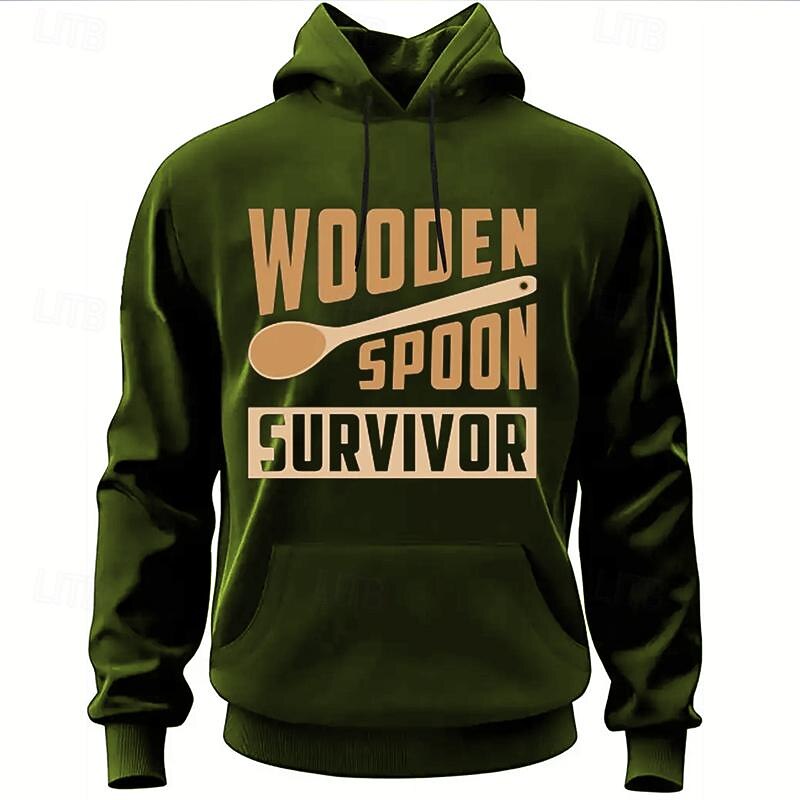 Men's Graphic Letter Hoodie Hoodies Sweatshirt Fashion Daily Long Sleeve Hooded Vacation Sports Outdoor Holiday Black Navy Blue Print Front Pocket Spring &  Fall Designer2