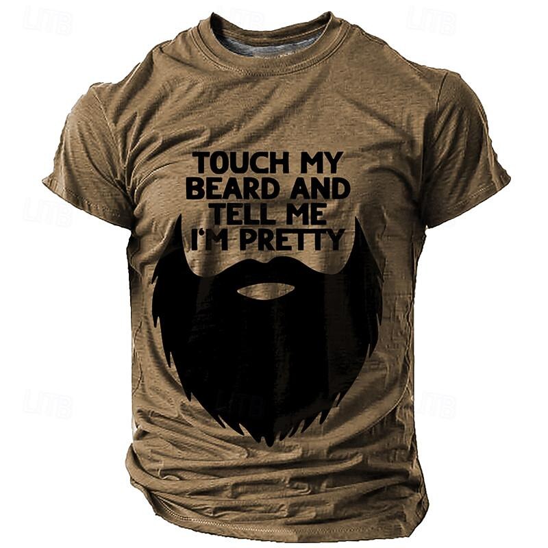 Men's Graphic T Shirt Short Sleeve T shirt 3D Print Crew Neck Shirt Retro Vintage Casual Street Style Sports Outdoor Holiday Going out Blue Brown Green Spring & Summer Clothing Apparel S M L XL 2XL4