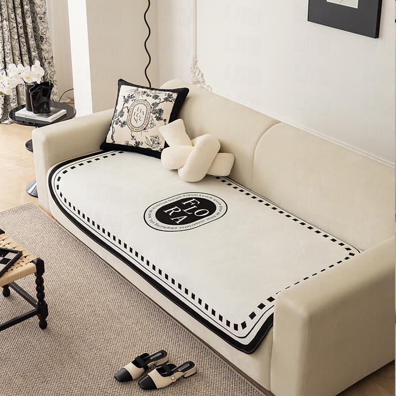 Sofa Couch Cover Magic Sofa Cover, Irregular Shape Sofa Slipcovers French Retro Style, Protecting Furniture Thick and Wear-Resistant Couch Protector for Dogs Couch Cover, Sofa Cushion for Pets4