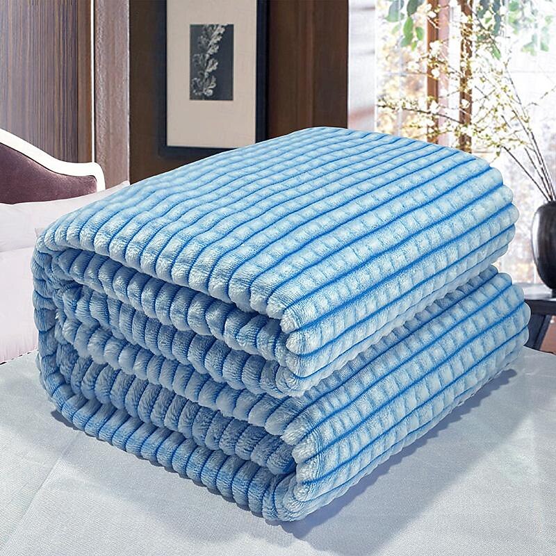 Thickened Solid Color Pineapple Checked Flannel Blanket Coral Velvet Sofa Cover Blanket Air Conditioning Blanket Nap Blanket2