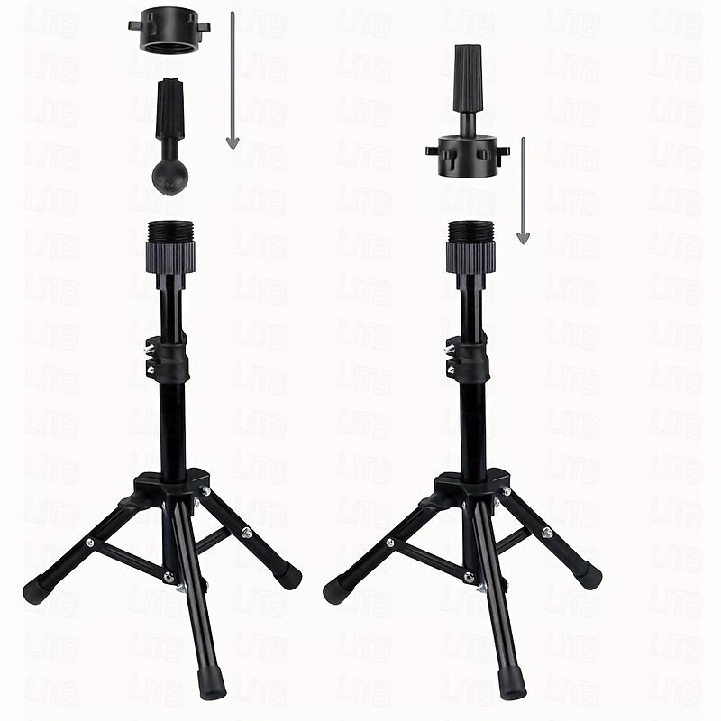 22 Inch Wig HeadWig Stand Tripod with HeadCanvas Wig HeadMannequin Head for WigsManikin Canvas Head Block Set for Wigs Making Display with Wig caps T/C Pins Set2