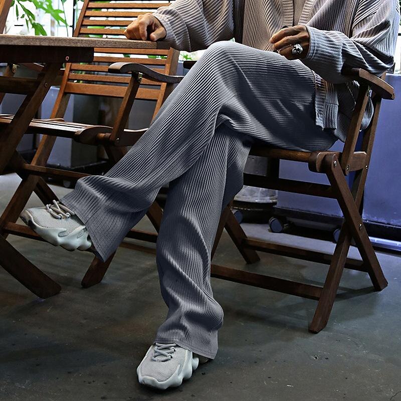 Men's Sweatpants Trousers Straight Leg Sweatpants Pocket Drawstring Elastic Waist Plain Comfort Sports Outdoor Daily Fashion Casual ArmyGreen Black Micro-elastic3