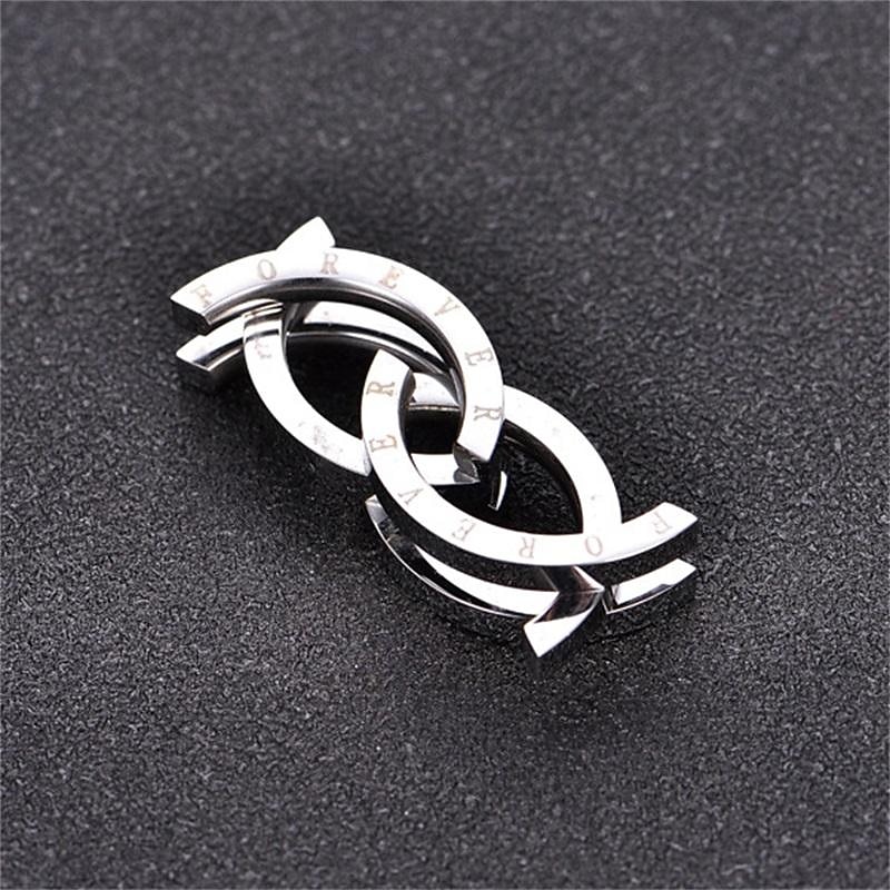 Stainless Steel Men's Deformed Ring Kissing Fish Titanium Steel Necklace And Ring Dual-purpose And Extendable3
