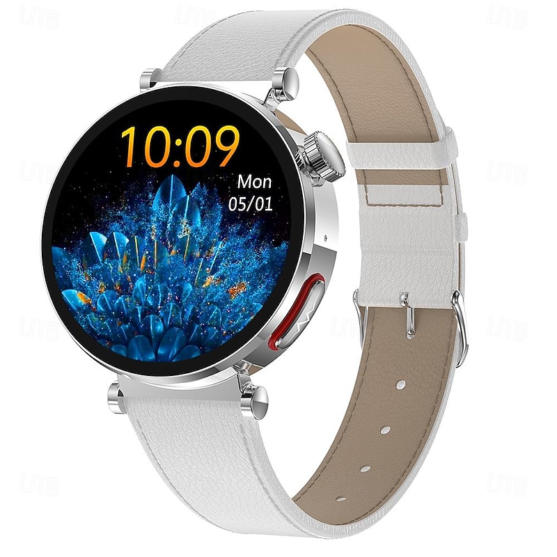 iMosi ECG PPG Women Smart Watch 1.27 inch Full Touch Screen Bluetooth Call Temperature Monitoring Pedometer Compatible with Android iOS Hands-Free Calls Waterproof IP683