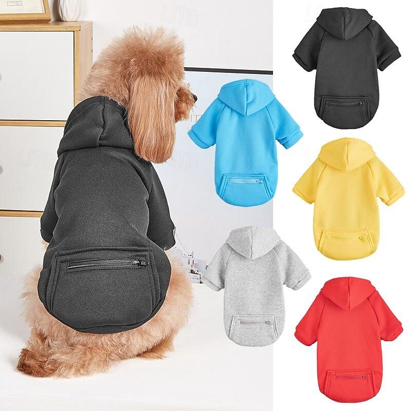 Dog Cat Hoodie Cute Casual Winter Warm Breathable Soft Washable Comfortable Outdoor Casual Daily Dog Clothing for Bichon Frise Pomeranian Baby Pet Papillon Small