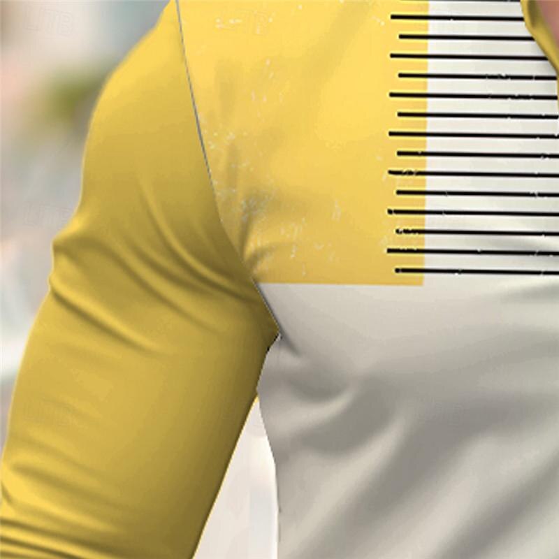 Men's Dress Shirt Printed Shirts Color Block Outdoor Wear to work Yellow Blue Purple Gray Long Sleeve Turndown Spring & Summer Clothing Apparel Print3