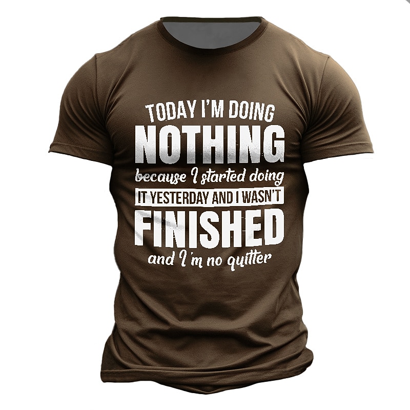 Men's Graphic Letter T Shirt Short Sleeve T shirt 3D Print Crew Neck Shirt Daily Designer Casual Sports Outdoor Holiday Going out Black Brown Green Spring & Summer Clothing Apparel S M L XL 2XL 3XL3