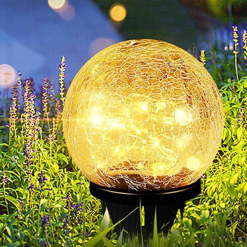 Solar Powered Ice Hockey Buried Lamp Lawn Inserted Lamp Outdoor Courtyard Garden Step Atmosphere Decoration Led Crack Lamp4