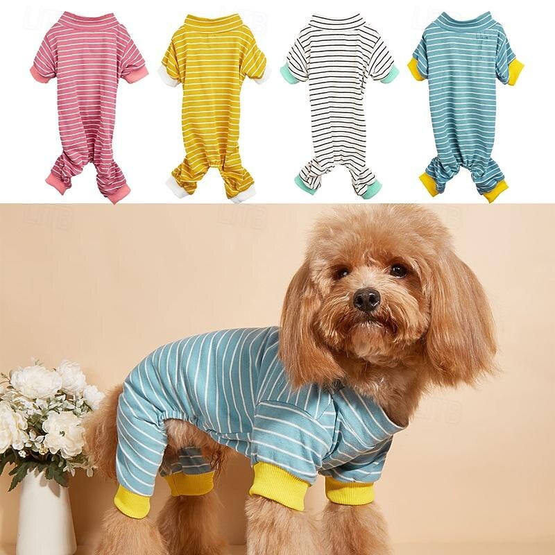 Dog Cat Pajamas Basic Casual Breathable Soft Washable Comfortable Outdoor Casual Daily Dog Clothing for Bichon Frise Pomeranian Baby Pet Papillon Small