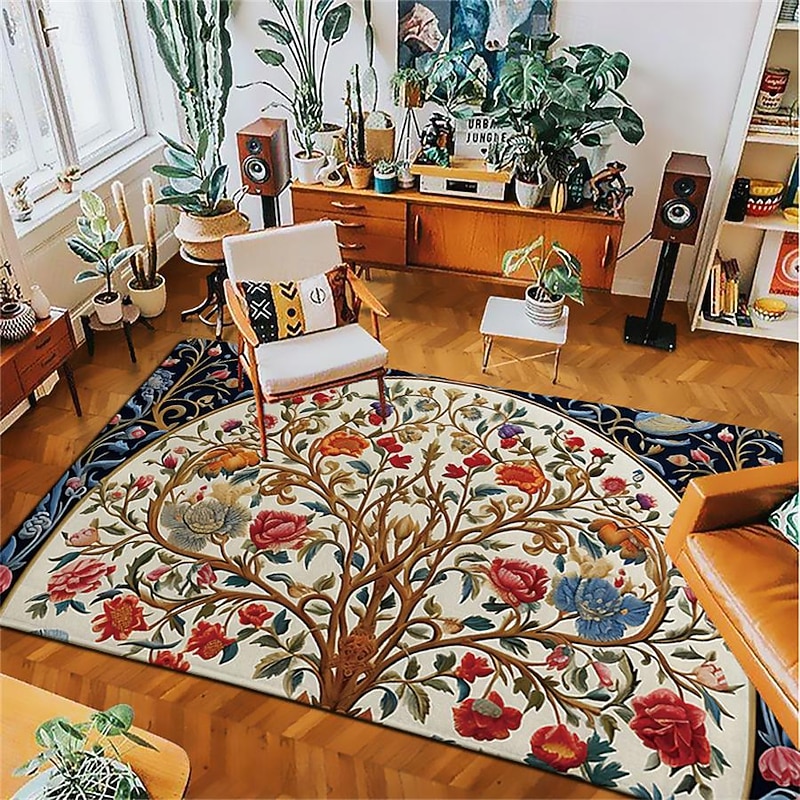 Tree of Life Vintage Area Rug Kitchen Mat Non-Slip Oil Proof Floor Mat Livingroom Rug Indoor Outdoor Mat Bedroom Decor Bathroom Mat Entrance Rug Door Mat