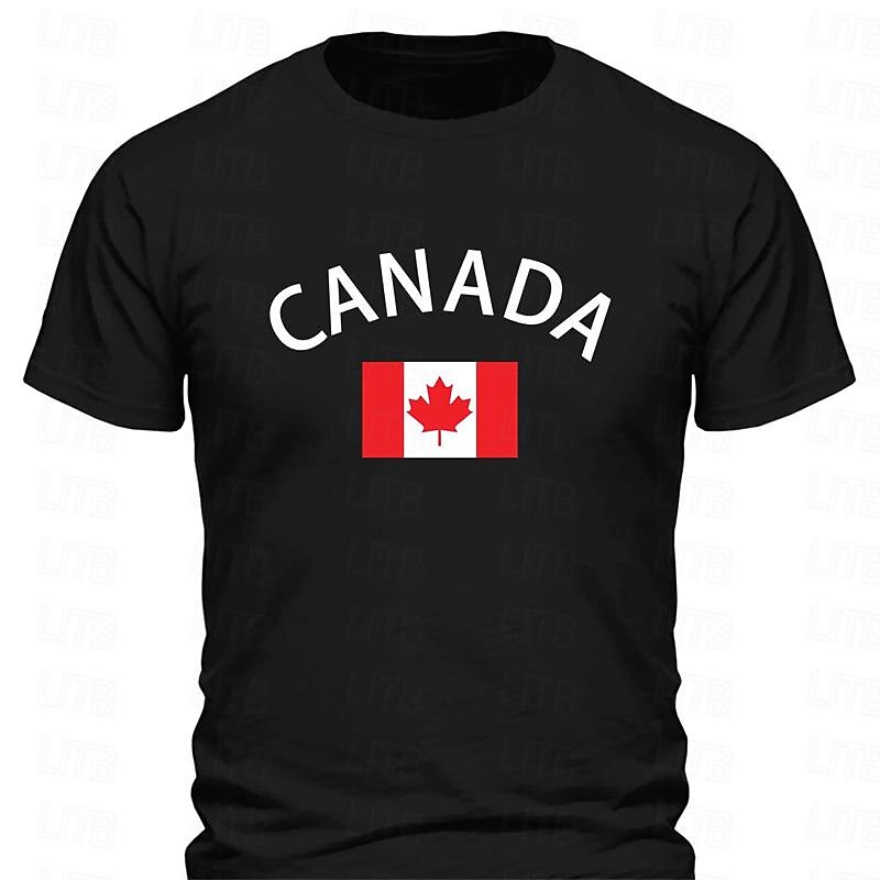 Men's Canada Flag Short Sleeve Graphic T-Shirt