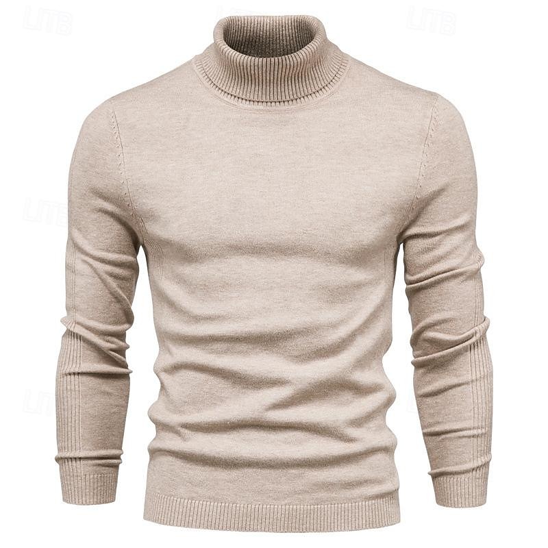 Retro Vintage 1920s Sweater Gentleman Solid Color Fancy Dress Men's Casual Bachelorette Party Adults' Top Fall & Winter3