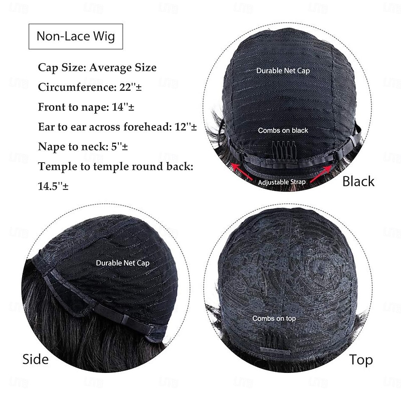 Short Human Hair Wigs Pixie Cut Wig Human Hair Short Bob Wigs with Bangs for Black Women Ombre Blonde Color Short Pixie Wigs Color with Bang for Women 6 inch4