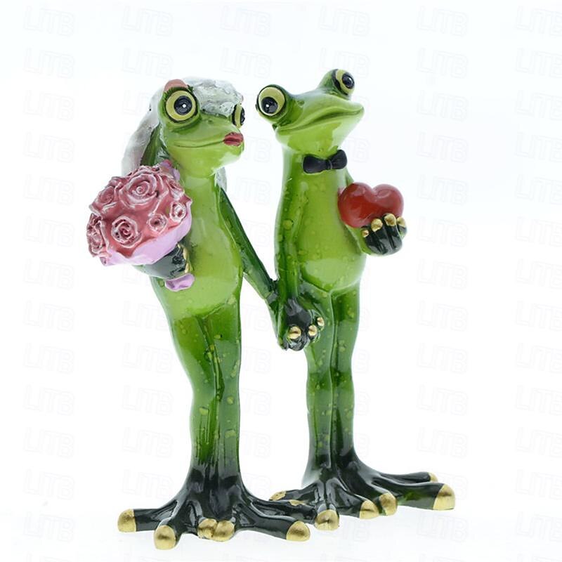 Women's Day Gifts Creative And Cute Nordic Garden Home Decoration Couple Frog Resin Craft Decorations Wedding And Valentine's Day Gifts  Mother's Day Gifts for MoM3