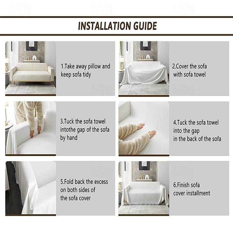 Chenille Sofa Cover for Dogs Pet-Friendly Couch Protector Soft and Durable Fabric Protects Furniture from Pet Hair and Dirt Stylish and Comfortable Slipcover Easy to Install and Machine Washable3