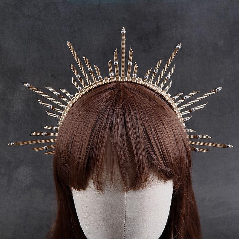 Retro Vintage Gothic Masquerade Headband Elven Fancy Dress Women's Fantasy Royal Masquerade Party / Evening Adults' Hair Band3