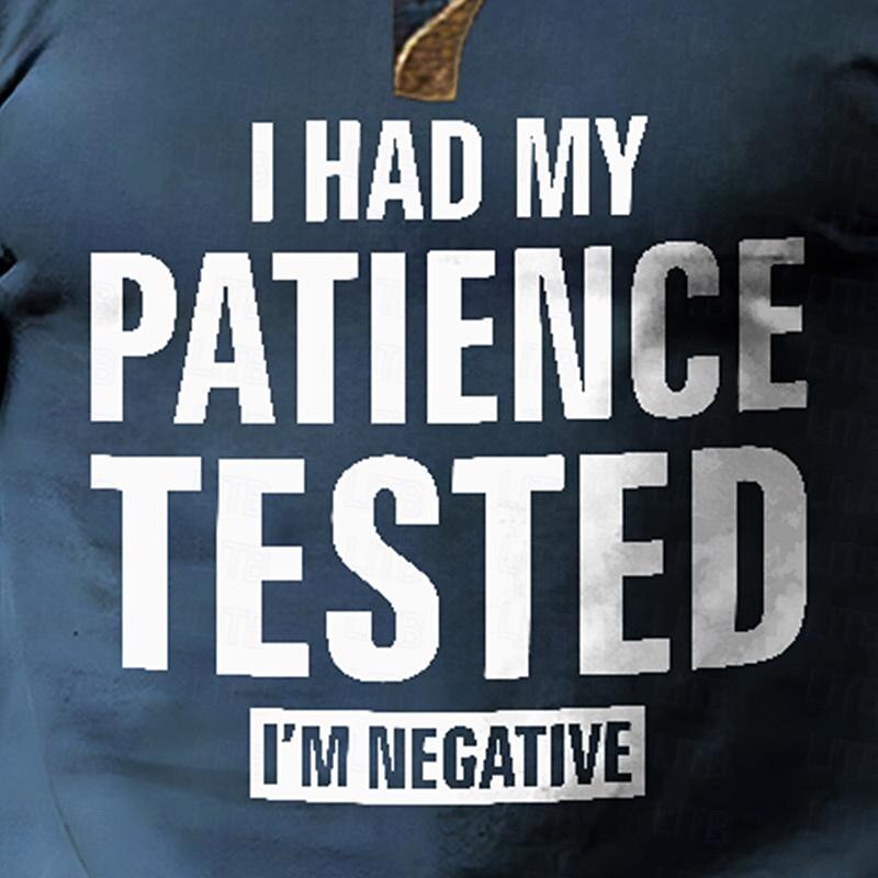 Funny Slang I Had My Patience Tested Men's Street Style 3D Printed Waffle Henley T Shirt Tee Sports Outdoor Casual Holiday T shirt Black Red Blue Short Sleeve Henley Shirt Spring & Summer3