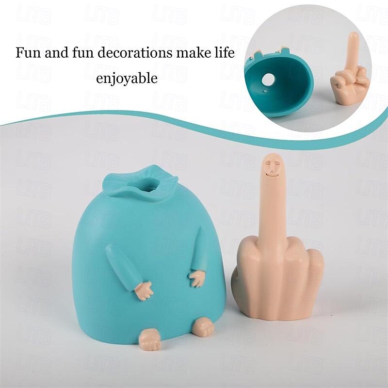 Middle Finger Desk Decor - 1 Set Middle Finger Desk GuyResin Ornaments Prank Toy Funny Decoration for Home Living Room Office Table4
