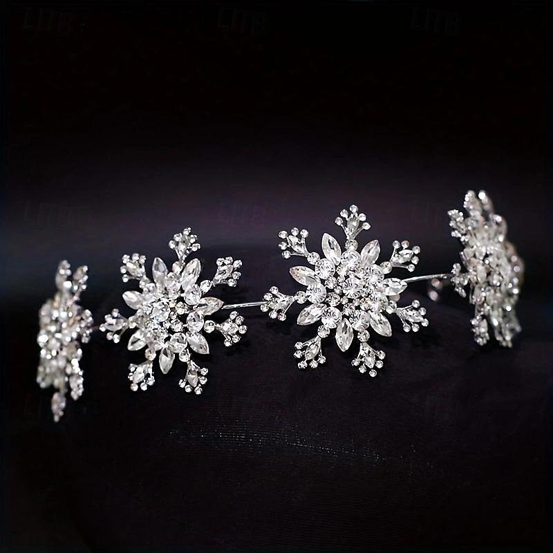 Snowflake Shape Headband Elegant Headwear Simple Head Hoop Wedding Hair Accessories Jewelry4